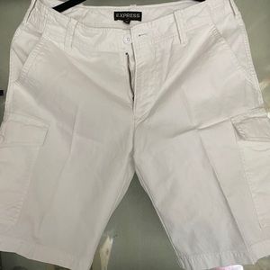 White Cargo Shorts